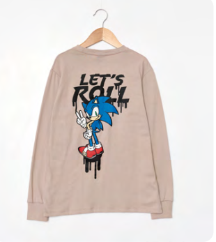 INV. REMERA DE ALGODÓN ESTAMPADA "SONIC"