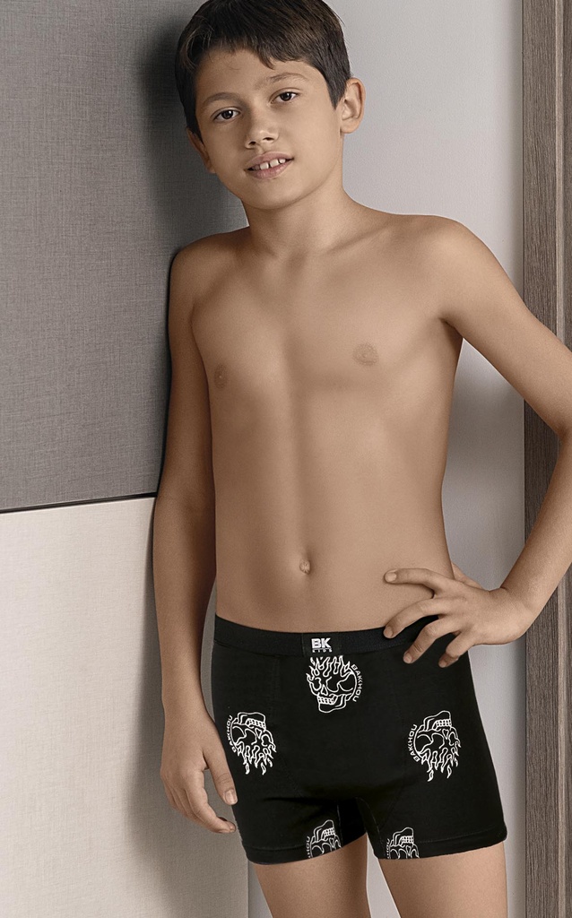 BOXER NENE ALGODÓN Y LYCRA ESTAMPADO "CALAVERA"