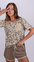 VER. PIJAMA REMERA Y SHORT  ESTAMPADO "TIGRE"