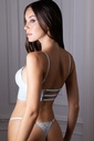 CONJUNTO CORSET DE PUNTILLA Y MICROFIBRA CON REGULABLE 