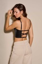 CORSET DE TELA ENGOMADA SNAKE CON DETALLE EN ESCOTE Y ESPALDA