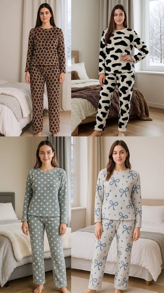 INV. PIJAMA DE CORDERITO ESTAMPADO