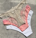 PACK X3 VEDETINA DE ALGODÓN Y LYCRA CON PUNTILLA Y MOÑOS