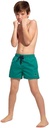 SHORT DE BAÑO LISO CON BOLSILLOS SUSPENSOR Y PUNTERA CON LOGO