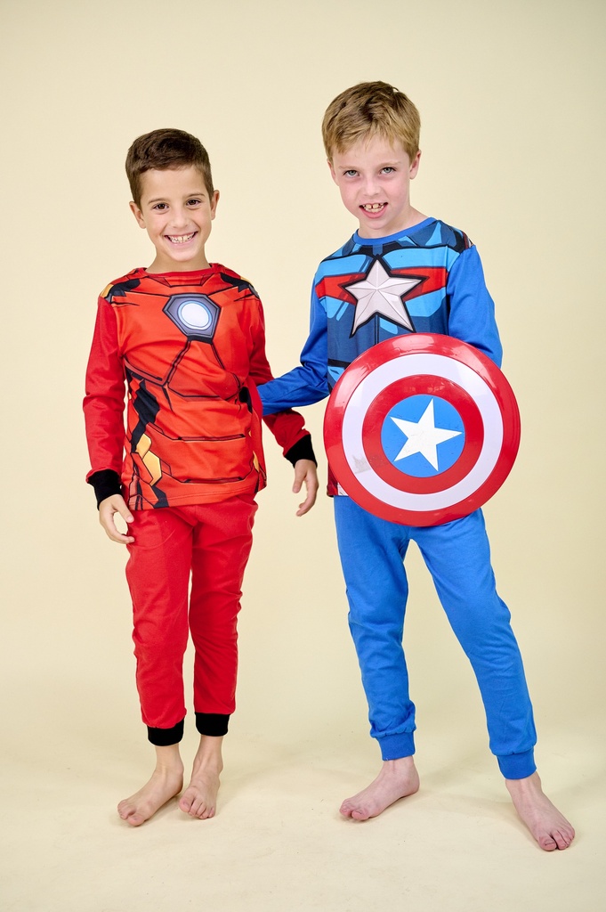 INV. PIJAMA DE JERSEY MODAL DISFRAZ ML AVENGERS "CAPITAN AMERICA"