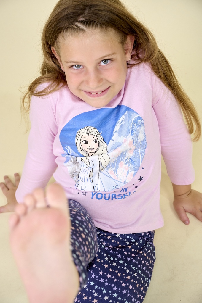 INV. PIJAMA COMBINADO ML ESTAMPADO "FROZEN" DE JERSEY MODAL