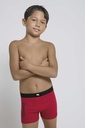 BOXER NIÑO ALGODON Y LYCRA. LISO CON ESTAMPA LOCALIZADA BAKHOU KIDS, ELASTICO LISO NEGRO