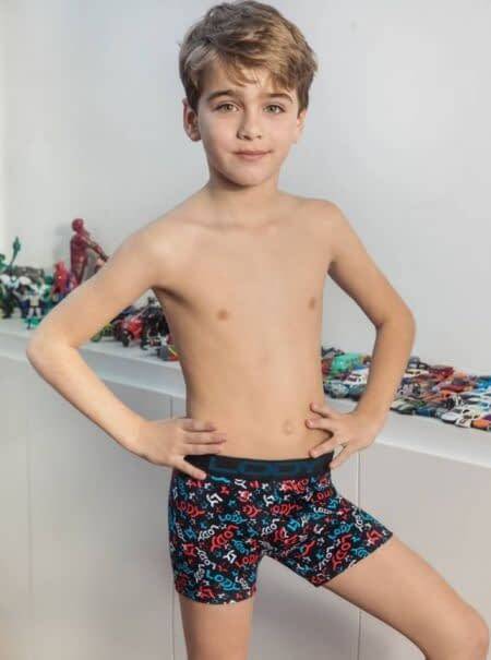 [LM624] BOXER NIÑOS DE ALG LYCRA ESTAMPADO GRAFITI (8)