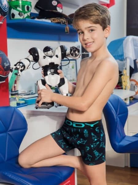 [LM627] BOXER NIÑOS DE ALG LYCRA ESTAMPADO ROBOTS  (8)