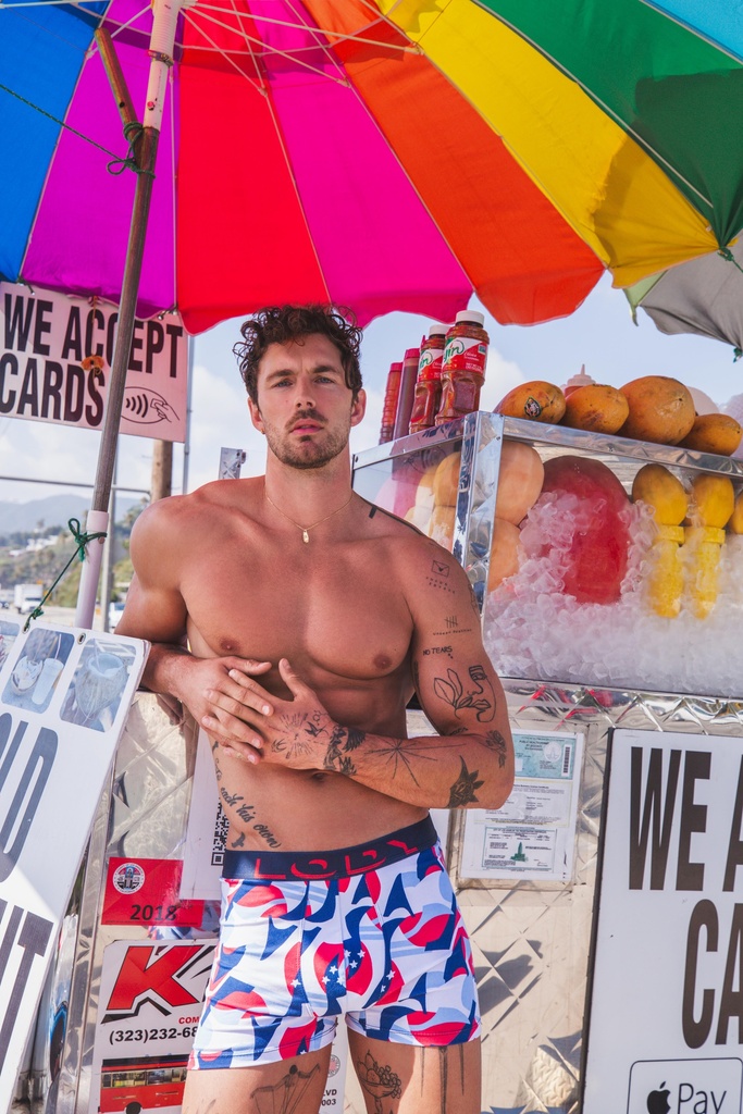 [LM931] BOXER DE ALG.LYCRA ESTAMPADO AMERICANO (S)