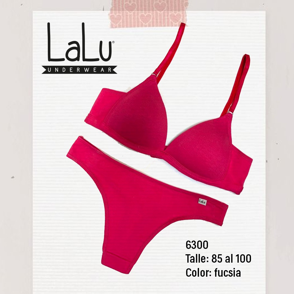 [LALU6300] CONJUNTO TRIANGULO TAZA SOFT ALG/LYCRA C/DIJE.  (85, AQUA)