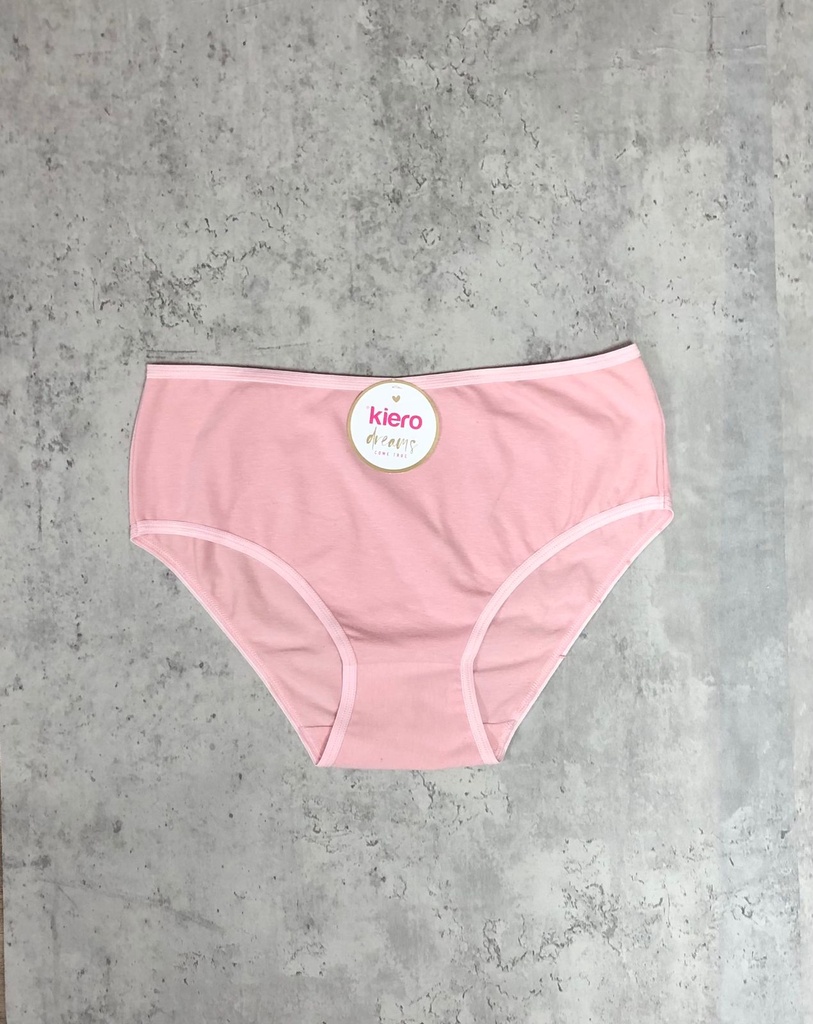 [KROS3004] ROSA TIRO CORTO CLASICA ALGODON Y LYCRA LISA