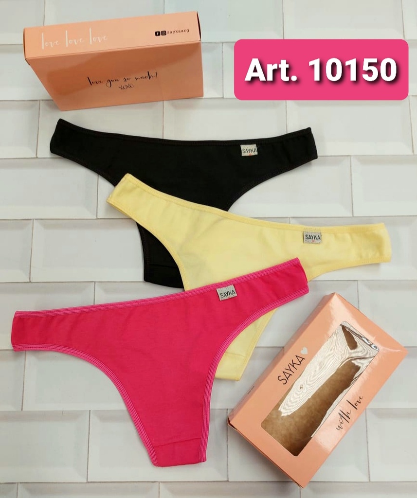 [SAY10150] Pack x 3 Colaless alg/lycra basica