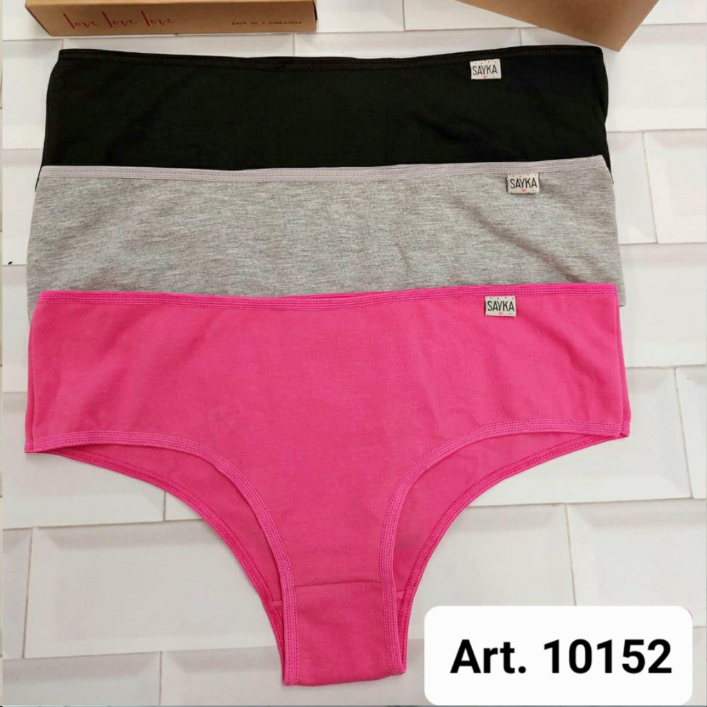 [SAY10152] Pack x 3 Culotte alg/lycra basico