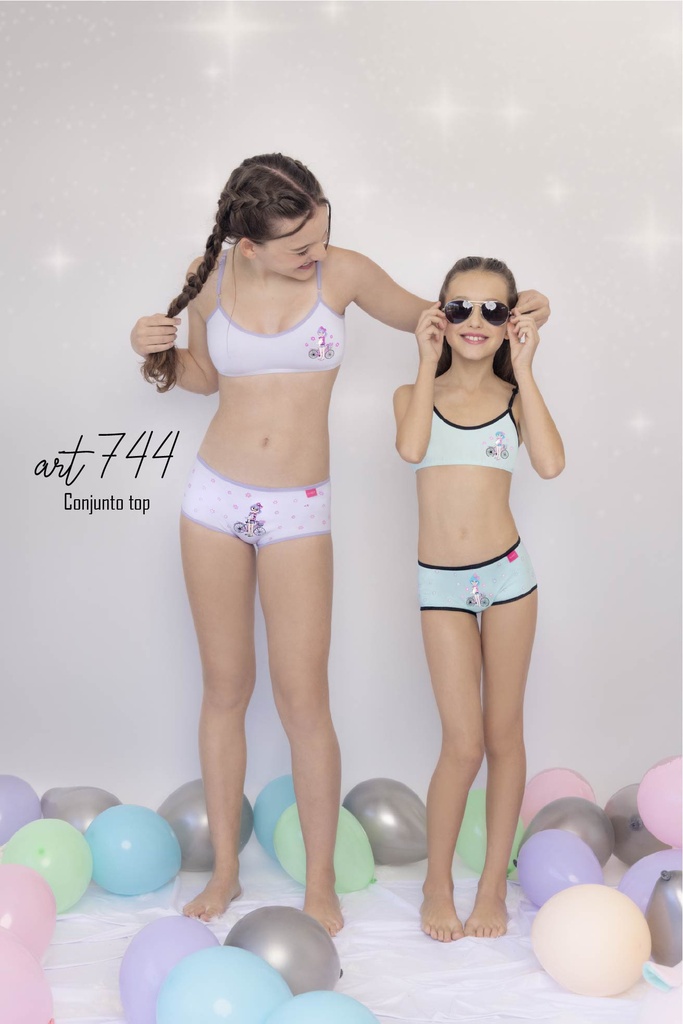[MAR744] CONJ. TOP ALG Y LYCRA ESTAMPADO  (8, BLANCO)