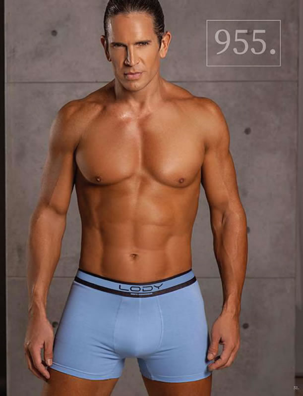 [LM955/1] BOXER ALGODON Y LYCRA CON ELASTICO PERSONALIZADO (XXL, AZUL FRANCIA)