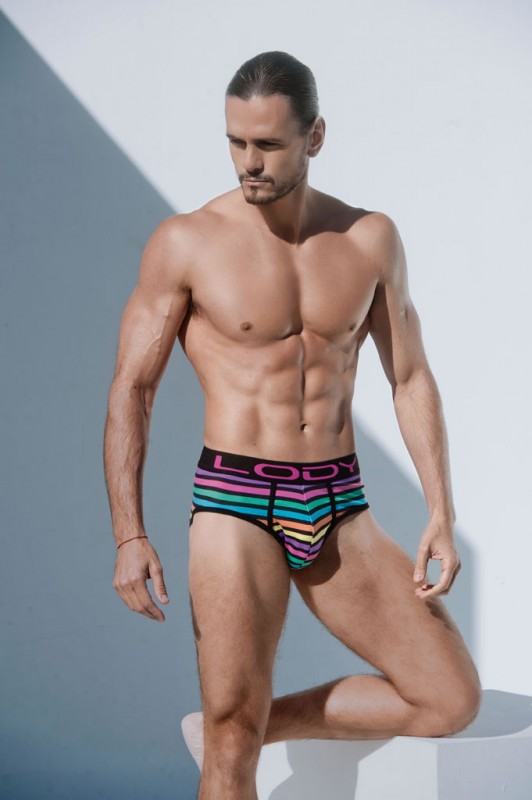 [LM786] OFERTON! - SLIP PROMO RAYADO MULTICOLOR (S)