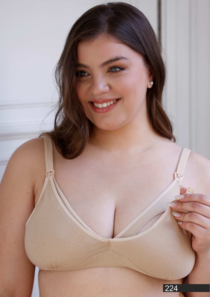 [TRE224] CORPIÑO MATERNAL DE ALGODON Y LYCRA (90, BLANCO)