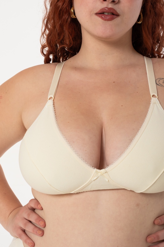 [ALIS646] CORPIÑO REDUCTOR CON ARO ALGODON Y LYCRA TELA REFORZADA (90, BLANCO)