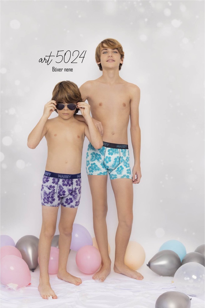 [MAR5024] BOXER NIÑO ALGODON Y LYCRA ESTAMPADO "HAWAII" (2)