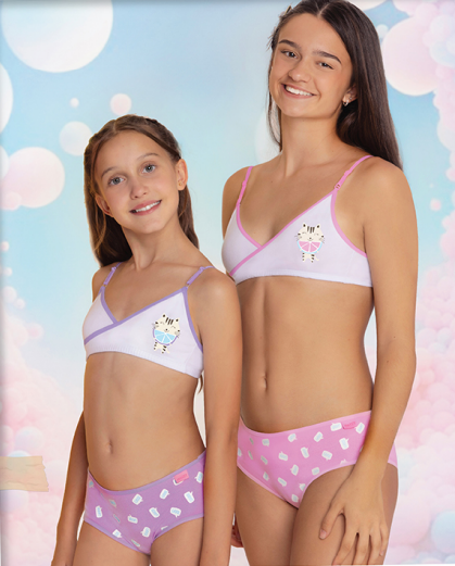 [MAR523] CONJUNTO CRUZADO DE ALGODON Y LYCRA CON CULOTE (8, LILA)