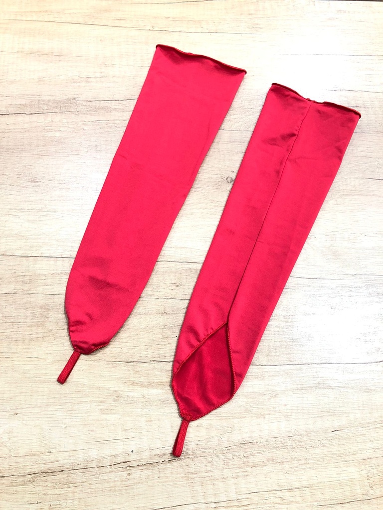 [4BDGUANTES361] GUANTES DE RASO ELASTIZADO LISO SEXY (ROJO)