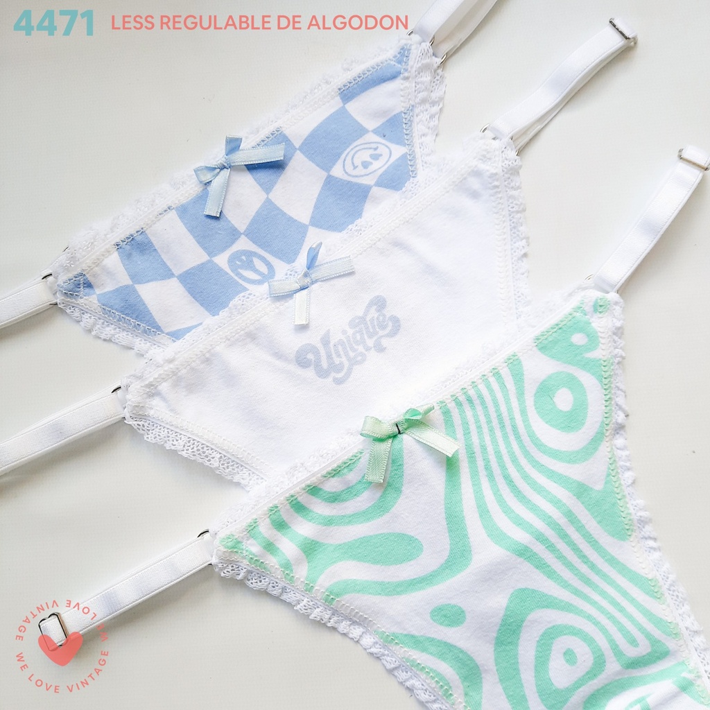 PACK X 3 COLALES REGULABLE ALG & LYCRA ESTAMPADA ELASTICO FANTASIA