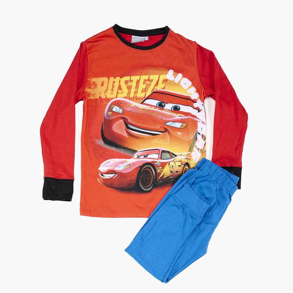 [DIS80348] DESCUENTO 10% LIQUIDACION DE TEMPORADA!  INV. PIJAMA DE JERSEY MODAL ML SUBLIEMADO "CARS" Y PANTALON LISO (2, NEGRO)