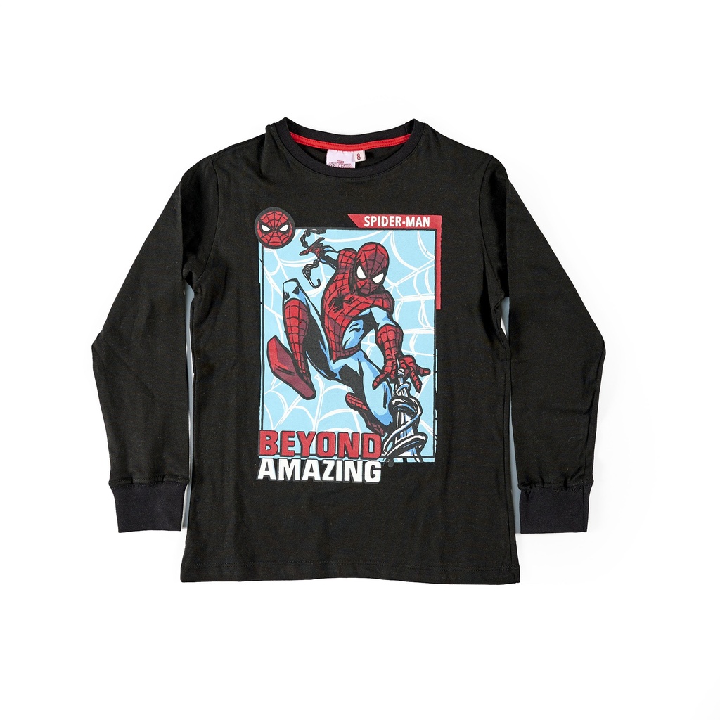 DESCUENTO 15% LIQUIDACION DE TEMPORADA! I INV. REMERA DE JERSEY ML ESTAMPADA "SPIDERMAN" CON PUÑOS