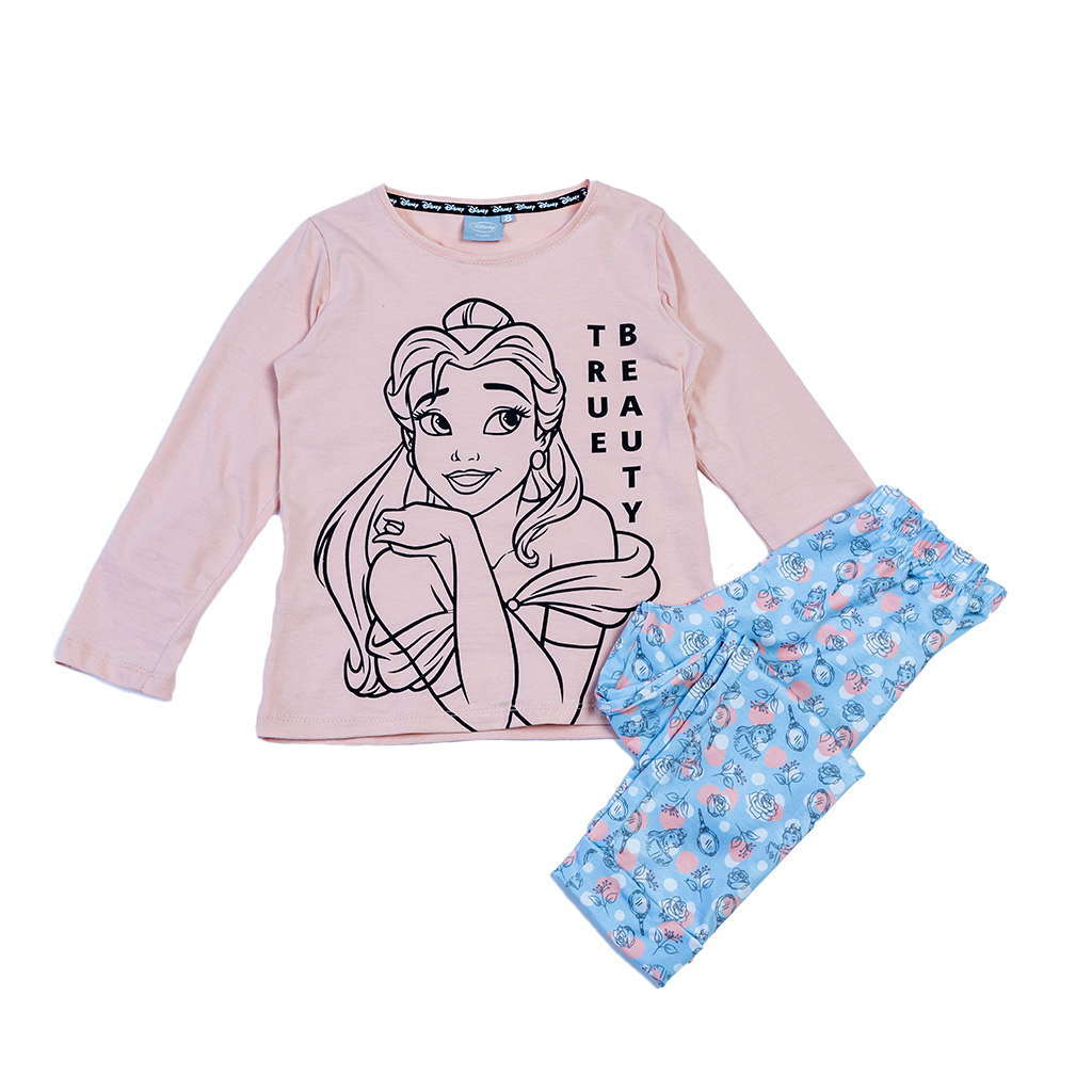 [DIS82268] DESCUENTO 10% LIQUIDACION DE TEMPORADA!  INV. PIJAMA ML ESTAMPADO "PRINCESAS" DE JERSEY MODAL (6, BLANCO)