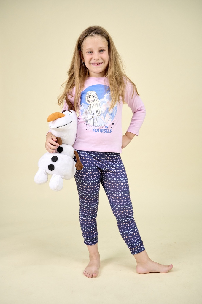 [DIS82423] DESCUENTO 10% LIQUIDACION DE TEMPORADA!  INV. PIJAMA COMBINADO ML ESTAMPADO "FROZEN" DE JERSEY MODAL (8, BLANCO)