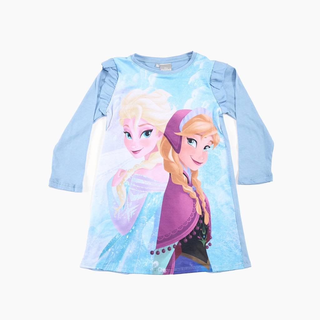 [DIS82459] DESCUENTO 15% LIQUIDACION DE TEMPORADA! I INV. CAMISON ML ESTAMPADO "FROZEN" DE JERSEY MODAL (8, CELESTE)
