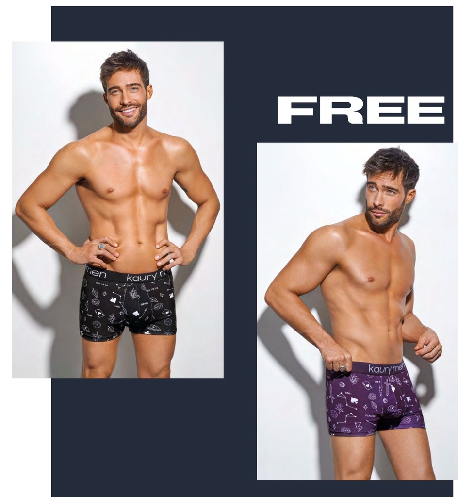 BOXER DE ALGODON ESTAMPADO CON ELASTICO PERSONALIZADO