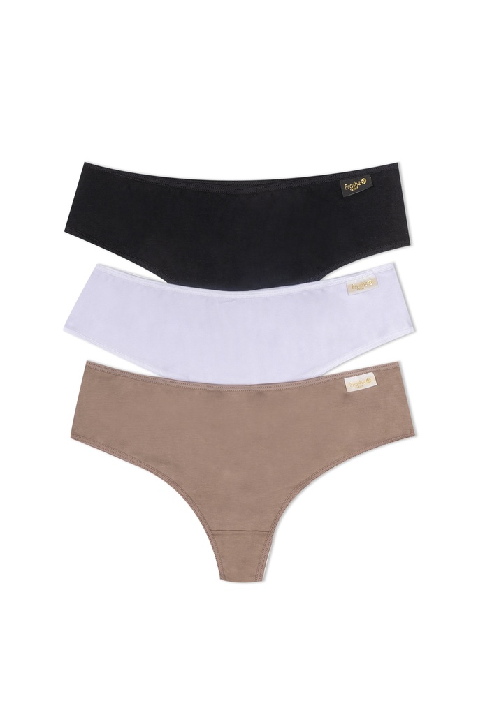 [FRA509] PACK X3 CULOTELES ALGODON LYCRA LISO