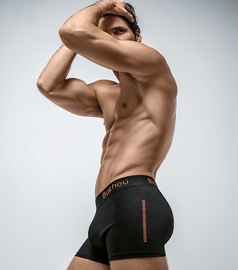 [BAK2027] BOXER ALGODON Y LYCRA. LISO CON VINILO FLUO REFLECTIVO, ELASTICO BAKHOU LATERAL (S, NEGRO/AMARILLO)