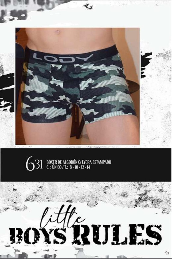 [LM631] BOXER NIÑOS DE ALGODON LYCRA ESTAMPADO CAMUFLADO (8)