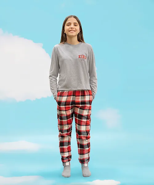[ELE2470] DESCUENTO 10% LIQUIDACION DE TEMPORADA!  INV. PIJAMA PANTALON PILU CUADRILLE TEEN (20)