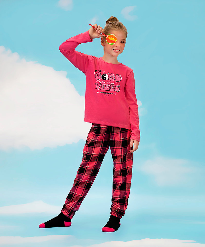 [ELE2483/E] DESCUENTO 10% LIQUIDACION DE TEMPORADA!  INV. PIJAMA PANTALON PILU CUADRILLE (14)