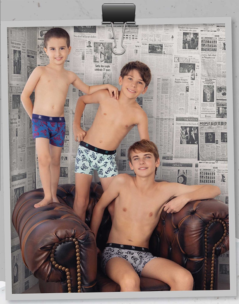 [MAR5026] BOXER NIÑO DE ALGODÓN Y LYCRA "CALAVERAS" (2)