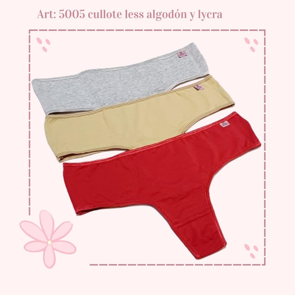 [MER5005] PACK X 3 CULOTELESS ALGODÓN Y LYCRA LISO (2)