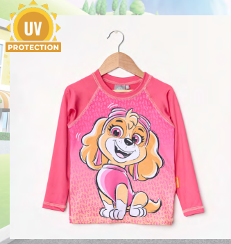 VER. REMERA MANGAS LARGAS PROTECCION UV "PAW PATROL"