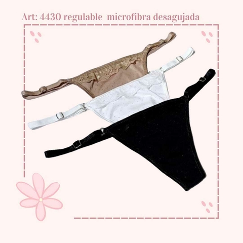 PACK X 3 COLALES DESGUJADA LISA CON ENCAJE