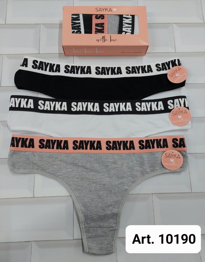 [SAY10190] PACK X 3 COLALES ALG. CON ELASTICO DEPORTIVO PERSONALIZADO
