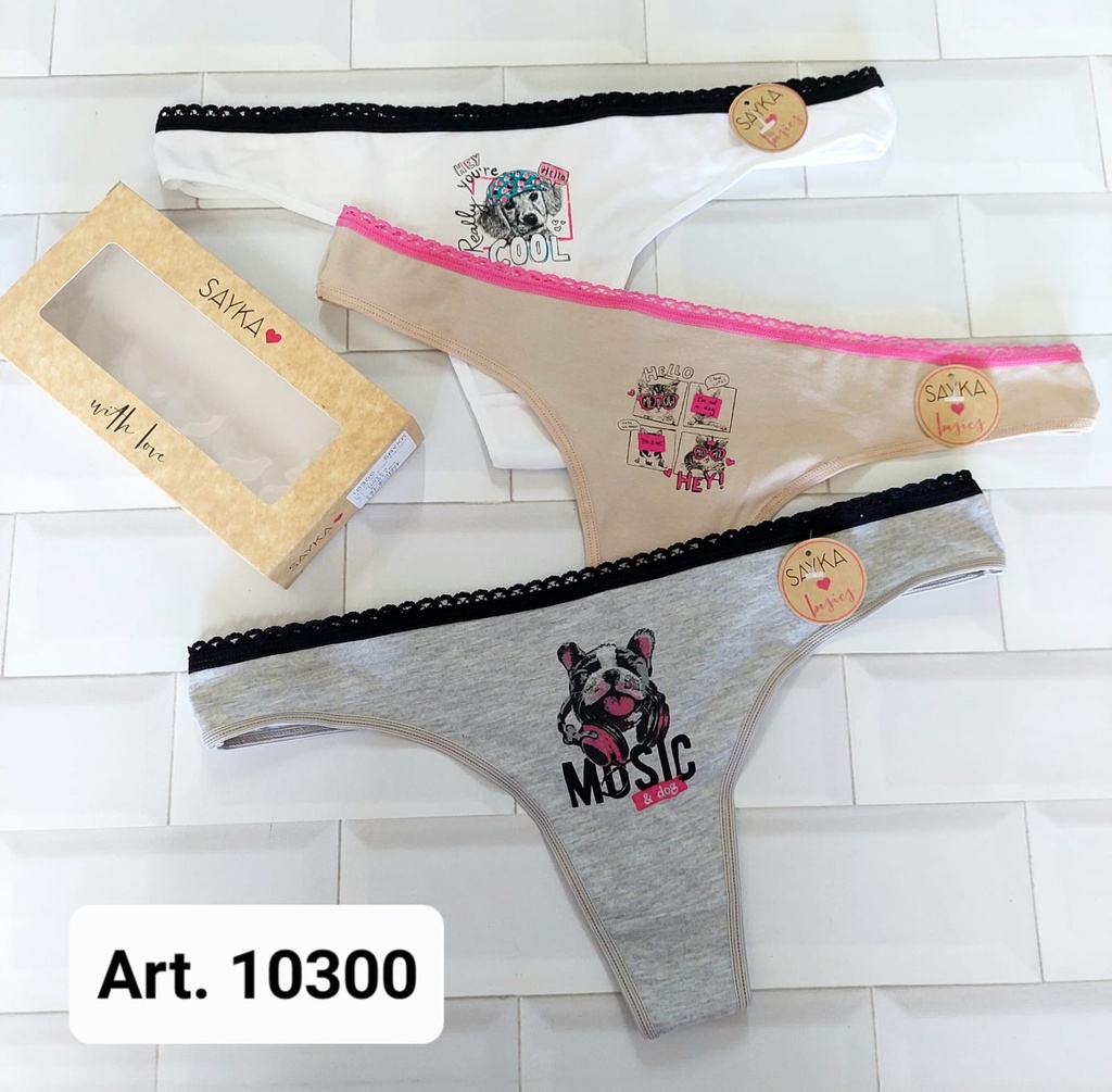 PACK X 3 COLALES ALG. ESTAMPA DOG AND CAT