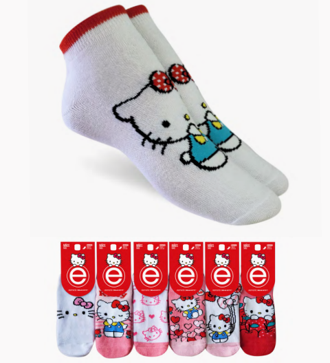 [ELE5802.2-3] SOQUETE ESTAMPADO NIÑOS "HELLO KITTY" (2)