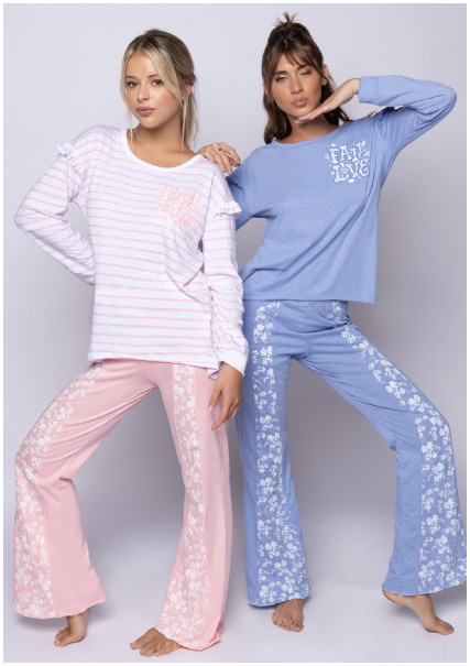 [SP11750] DESCUENTO 10% LIQUIDACION DE TEMPORADA! INV. PIJAMA DAMA ESTAMPADO SIN PUÑO (S, RAYADO)