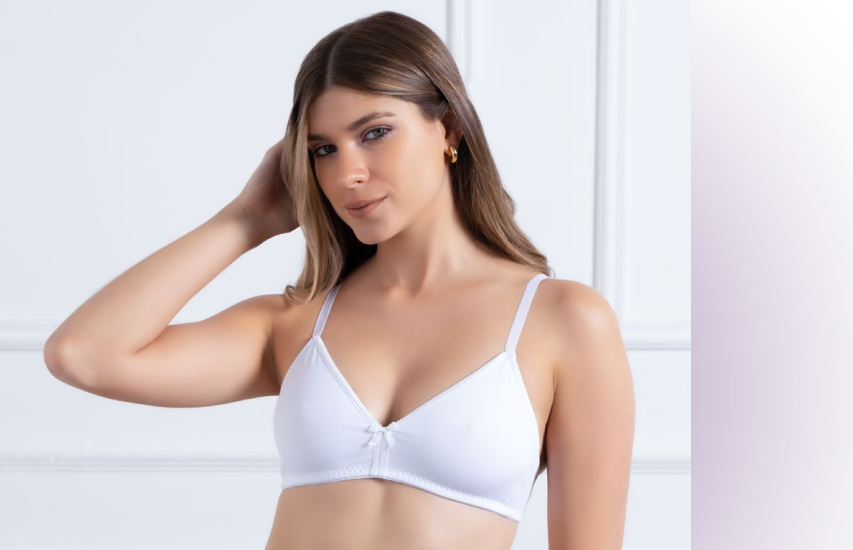 [FOXY2012] CORPIÑO DE MICROFIBRA DOBLE TELA PREMOLDEADO (90, BLANCO)