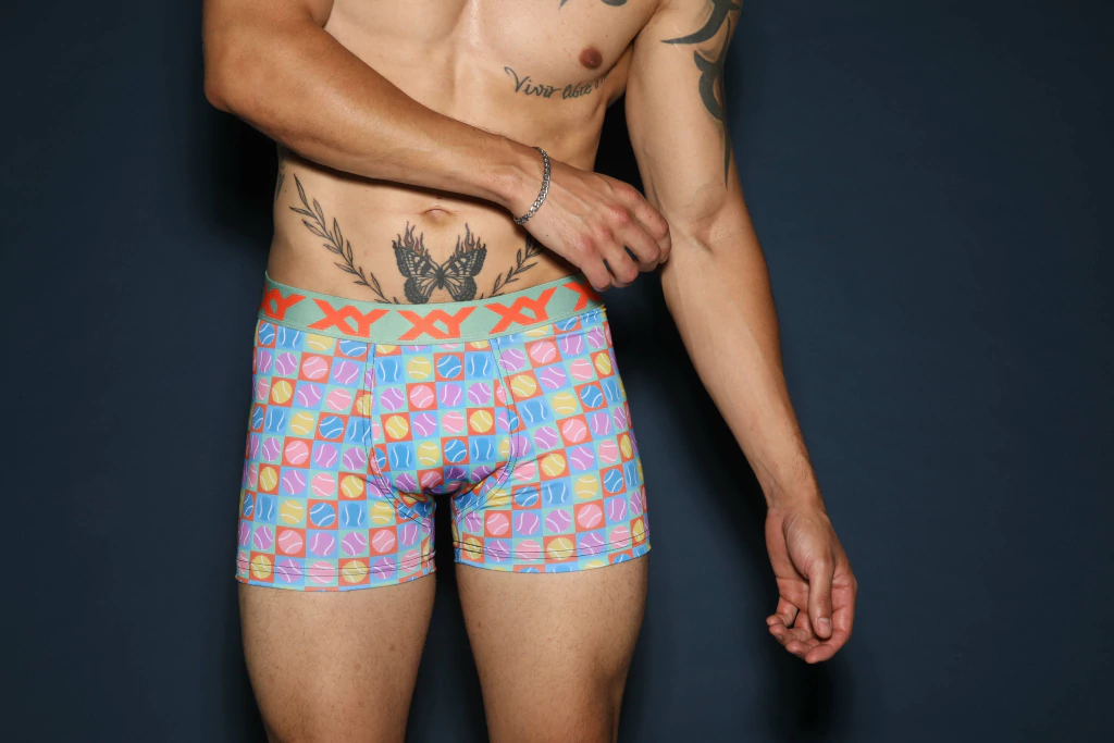 [XY1425] BOXER ESTAMPADO DE ALGODÓN Y LYCRA "TENIS" (S)