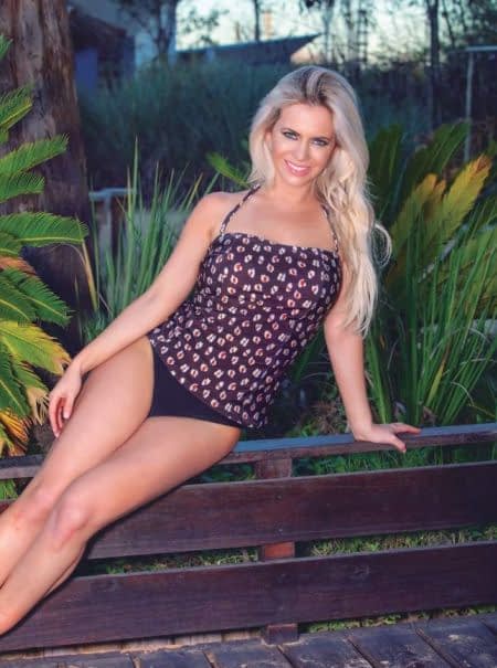 [YAM2331] VER. MALLA TANKINI ESTAMPADA STRAPLESS CON BRETEL DESMONTABLE (3, reptil verde)