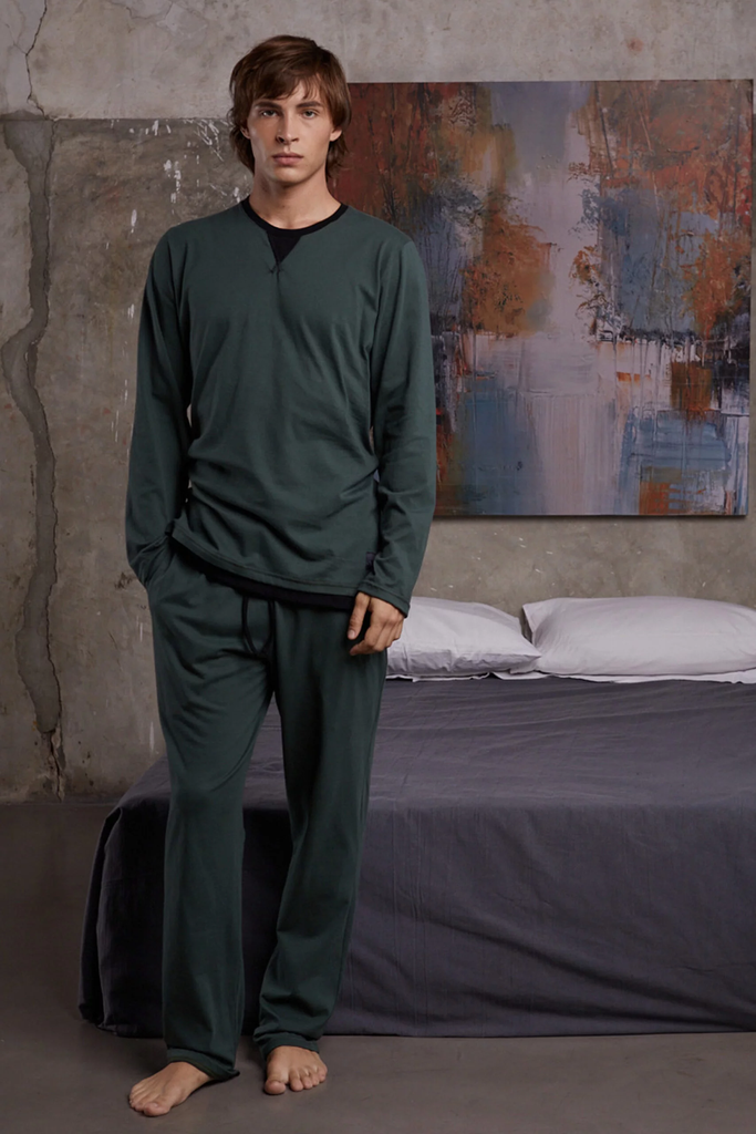[G31054] DESCUENTO 10% LIQUIDACION DE TEMPORADA!  INV. PIJAMA HOMBRE LISO (S)
